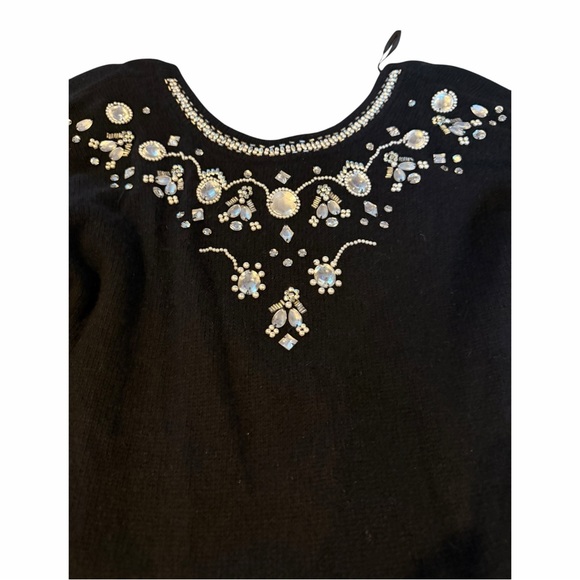 Elegant Black Embellished Midi Dress - Picture 4 of 8